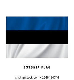 Estonia is waving its flag. Realistic national flag vector design. isolated.