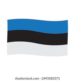 Estonian flag icon vector illustration design