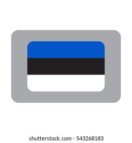 Estonian flag vector icon