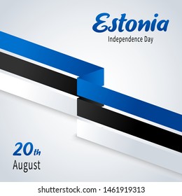 Estonian Independence Day national flag's stripes for web and printing on white background.