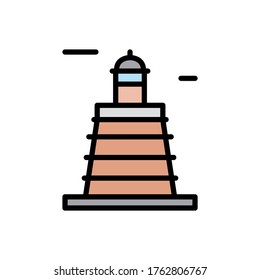 Estonian, lighthouse icon. Simple color with outline vector elements of pharos icons for ui and ux, website or mobile application
