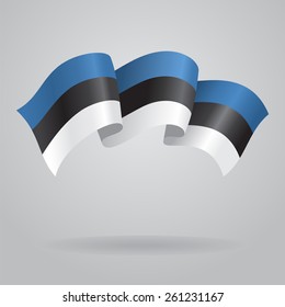Estonian waving Flag. Vector illustration Eps 8.