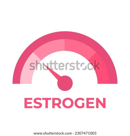 Estrogen level meter. Vector illustration.