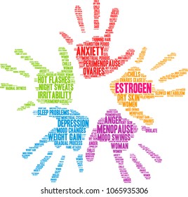 Estrogen word cloud on a white background. 