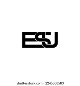 esu initial letter monogram logo design