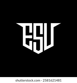 ESU letter logo design with white background in illustrator, vector logo modern alphabet font overlap style, calligraphy designs for logo, Poster, Invitation, etc.