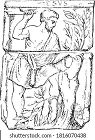Esus God, From the Dictionary of Word and Things, 1888.