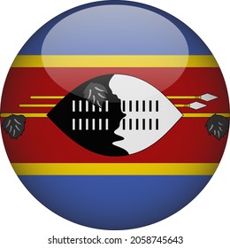Eswatini 3D Rounded Country Flag Icon