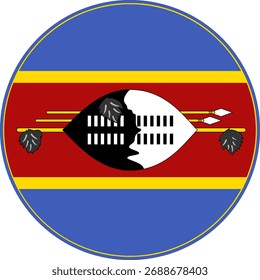 Bandera del círculo de Eswatini, icono de la bandera de Eswatini