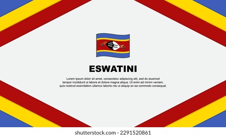 Plantilla de diseño de fondo de resumen de marca Eswatini. Ilustración del vector de caricaturas del Día de la Independencia de Eswatini. Plantilla Eswatini