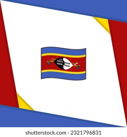 Eswatini Flag Abstract Background Design Template. Eswatini Independence Day Banner Social Media Post. Eswatini Independence Day
