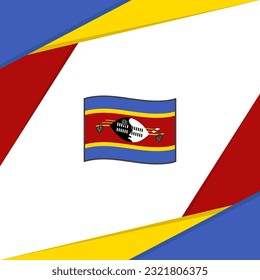 Eswatini Flag Abstract Background Design Template. Eswatini Independence Day Banner Social Media Post. Eswatini