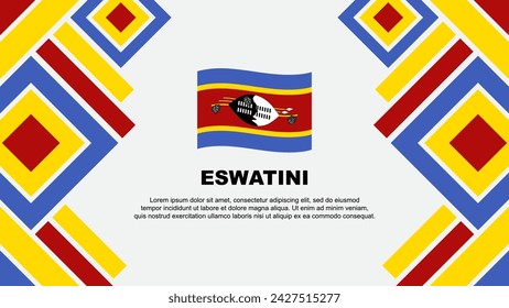 Eswatini Flag Abstract Background Design Template. Eswatini Independence Day Banner Wallpaper Vector Illustration. Eswatini
