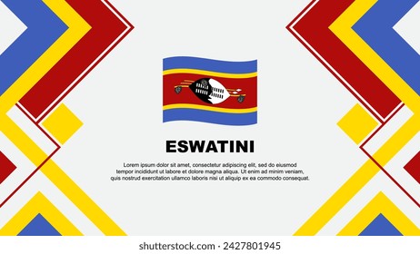 Eswatini Flag Abstract Background Design Template. Eswatini Independence Day Banner Wallpaper Vector Illustration. Eswatini Banner