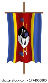 Eswatini-Flag-Bildvektor. 