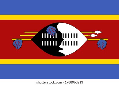 Eswatini flag image vector. EPS.file.