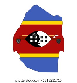 Eswatini flag simple illustration for independence day or election