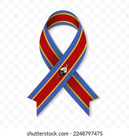 Eswatini flag stripe ribbon vector illustration on a transparent background vector image (PNG).