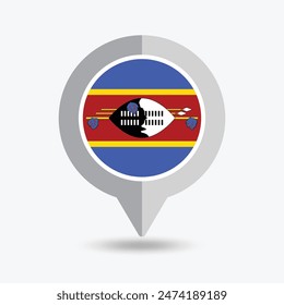 Eswatini Location Pin Icon Vector Illustration