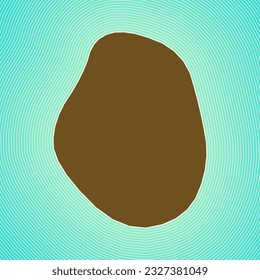 Eswatini map icon. Country shape on radiant striped gradient background. Eswatini vibrant poster. Artistic vector illustration.