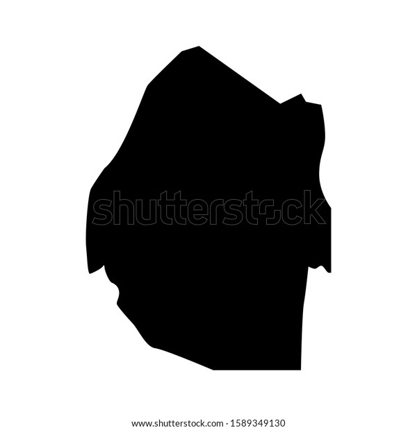 Eswatini Map Silhouette Country Africa Map Stock Vector (Royalty Free ...