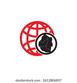 Eswatini Map vector icon. Map of Eswatini Black Silhouette.