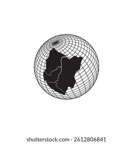 Eswatini Map vector icon. Map of Eswatini Black Silhouette.
