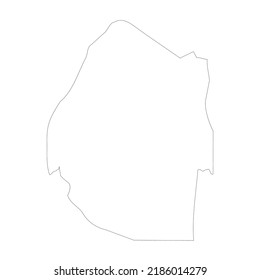 Eswatini vector country map outline