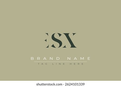 ESX abstract letter logo design. This logo is designed by three abstract letters.