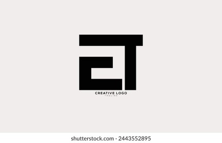 ET Abstract initial monogram letter alphabet logo design