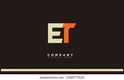 ET Alphabet letters Initials Monogram logo TE, E and T