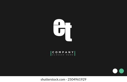 ET Alphabet letters Initials Monogram logo TE, E and T