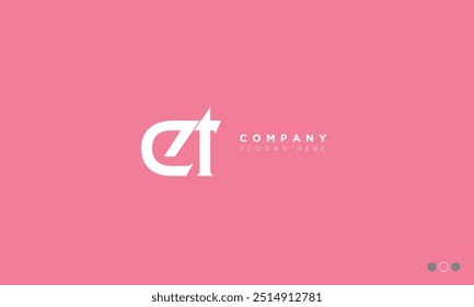 ET Alphabet letters Initials Monogram logo TE, E and T