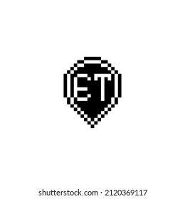 ET creative letter logo design concept for sale in high quality professional design that will print well across any print media