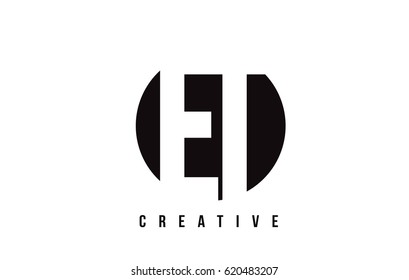 ET E T White Letter Logo Design with Circle Background Vector Illustration Template.