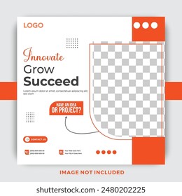 et of Editable minimal square banner template. Suitable for social media post and web ads. Modern promotion square banner.