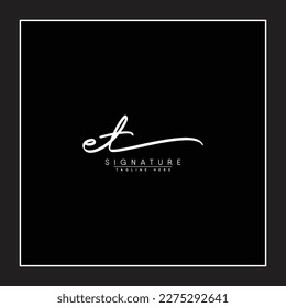 ET Handwritten Signature logo - Vector Logo Template for Beauty, Fashion and Photography Business