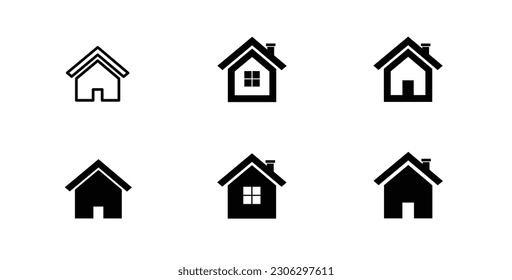 et of house icons. Web home icon for apps and websites. Home sign page icon. Vector.
