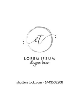 ET Initial beauty monogram logo vector