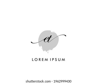 ET Initial beauty monogram logo vector