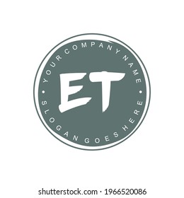 ET Initial logo Branding Brush wedding business