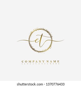 ET Initial luxury handwriting logo vector