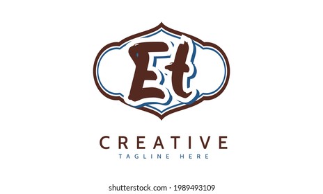ET-Initialen, Logo-Vektorgrafik