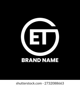 ET letter circle logo design for company
