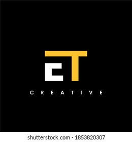 ET Letter Initial Logo Design Template Vector Illustration