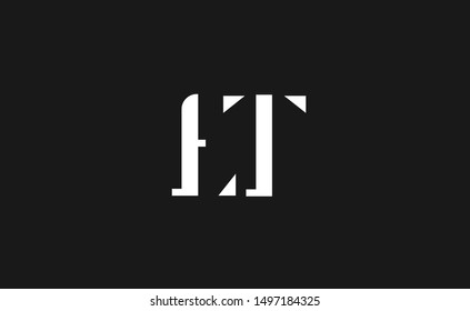 ET Letter Logo Design with Creative Modern Trendy Typography