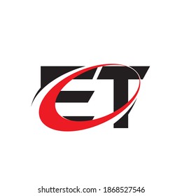 ET letter logo design vector