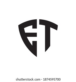 ET Letter Logo Design Vector