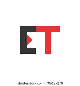 ET letter logo design vector