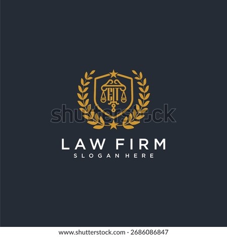 ET letter monogram logo for lawfirm with pillar and leaf image design
